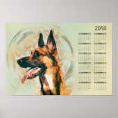 Belgische Malinois - Mechelaar - Agenda 2018 Poster (Voorkant)
