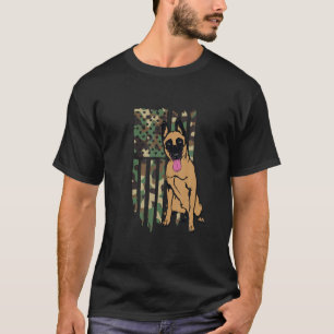 Belgische Malinois Militaire Dog Amerikaanse vlag T-shirt