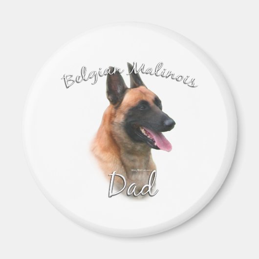 Belgische Malinois Pap 2 Magneet (Voorkant)