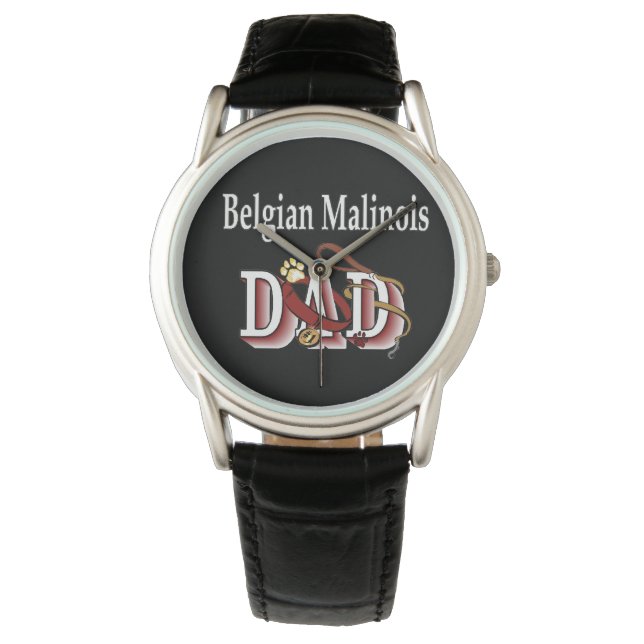 Belgische Malinois papa Horloge (Voorkant)
