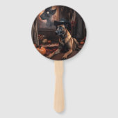 Belgische Malinois Pumpkins Halloween Scary Handwaaier (Achterkant)