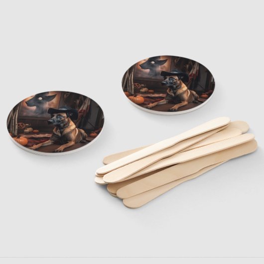 Belgische Malinois Pumpkins Halloween Scary Handwaaier (Niet-gemonteerd)