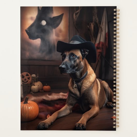 Belgische Malinois Pumpkins Halloween Scary Planner (Achterkant)