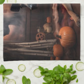 Belgische Malinois Pumpkins Halloween Scary Theedoek (Gevouwen)