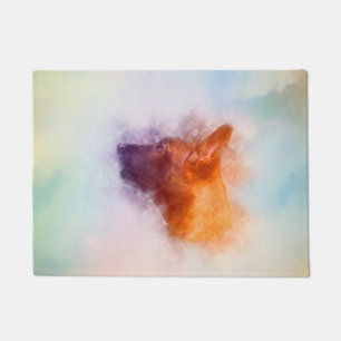 Belgische Malinois Puppy Painting - Mechelaar Deurmat