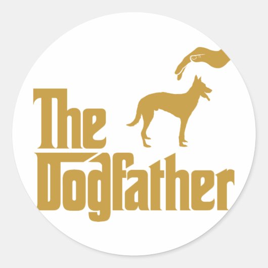 Belgische Malinois Ronde Sticker (Voorkant)