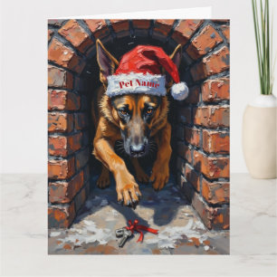 Belgische Malinois Schoorsteen Ophaal Missie Hoed Kaart