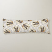 Belgische Malinois Shepherd Mahogany Schilderkunst Lichaamskussen (Achterkant)