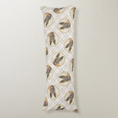 Belgische Malinois Shepherd Mahogany Schilderkunst Lichaamskussen (Voorkant Verticaal)