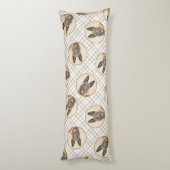 Belgische Malinois Shepherd Mahogany Schilderkunst Lichaamskussen (Achterkant (Verticaal))