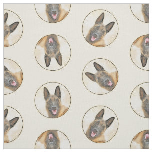 Belgische Malinois Shepherd Mahogany Schilderkunst Stof