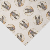 Belgische Malinois Shepherd Mahogany Schilderkunst Tissuepapier (Detail)