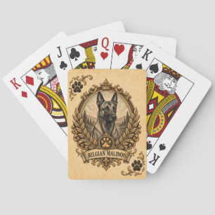 Belgische Malinois, Vintage Heritage Dog Pokerkaarten
