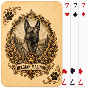 Belgische Malinois, Vintage Heritage Dog Pokerkaarten