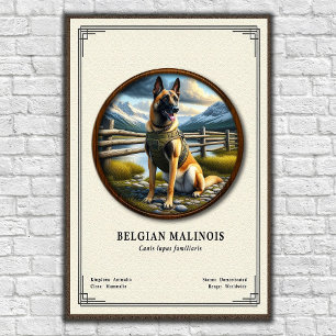 Belgische Malinois Zoologie Serie Poster