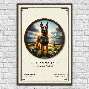 Belgische Malinois Zoologie Serie Poster