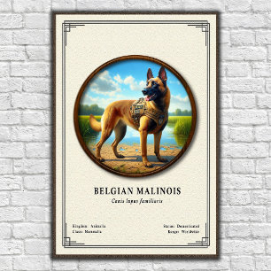 Belgische Malinois Zoölogische Serie Poster