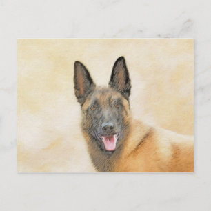 Belgische Malinoisschildering - Kute Original Dog  Briefkaart