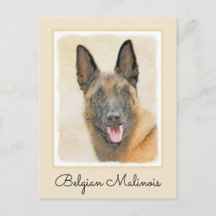 Belgische Malinoisschildering - Kute Original Dog  Briefkaart
