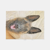Belgische Malinoisschildering - Kute Original Dog Fleece Deken (Voorkant (Horizontaal))