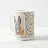 Belgische Malinoisschildering - Kute Original Dog Koffiemok (Voorkant links)