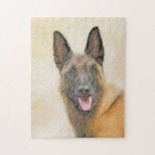 Belgische Malinoisschildering - Kute Original Dog Legpuzzel
