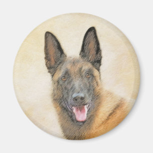 Belgische Malinoisschildering - Kute Original Dog Magneet