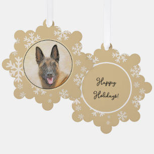 Belgische Malinoisschildering - Kute Original Dog Ornament Kaart