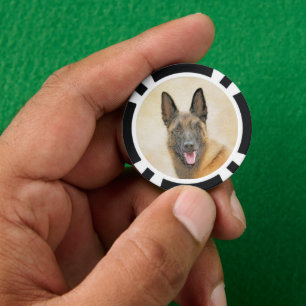 Belgische Malinoisschildering - Kute Original Dog Poker Chips