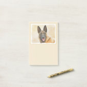 Belgische Malinoisschildering - Kute Original Dog  Post-it® Notes (Op bureau)