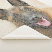 Belgische Malinoisschildering - Kute Original Dog Sherpa Deken (3/4)