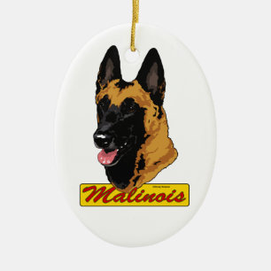 Belgische Malinoisversiering Keramisch Ornament