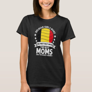 Belgische mama België Moederdag mama Belgium Ameri T-shirt