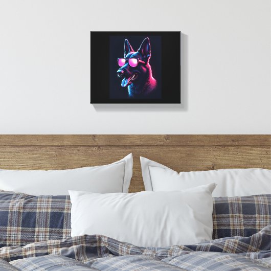 Belgische Mechelse Honden Belgisch Mechelaar T-shi Canvas Afdruk (Insitu (Slaapkamer))