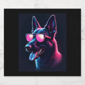 Belgische Mechelse Honden Belgisch Mechelaar T-shi Sparkling Wijnetiket (Enkel label)