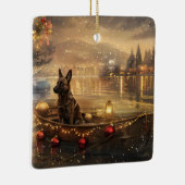 Belgische Mechelse Kerstreis Keramisch Ornament (Rechts)