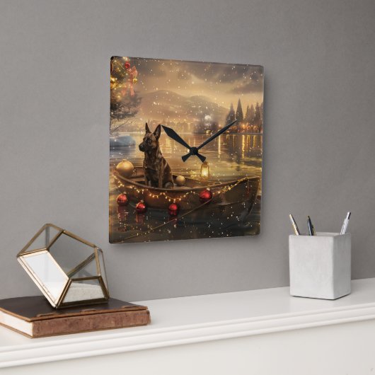 Belgische Mechelse Kerstreis Vierkante Klok (Kantoor)