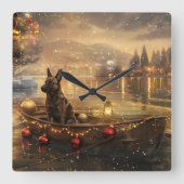 Belgische Mechelse Kerstreis Vierkante Klok (Voorkant)