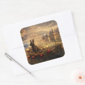 Belgische Mechelse Kerstreis Vierkante Sticker (Envelop)