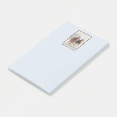 Belgische paardenploeg winterkerstscène post-it® notes (Schuin)