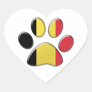Belgische patriotkat hart sticker