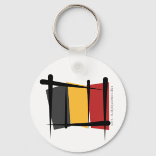 Belgische penseelvlag sleutelhanger