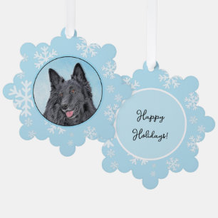 Belgische Schaapshond Schilderij - Mooie Originele Ornament Kaart