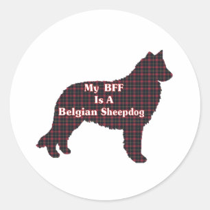 Belgische Sheepdog BFF-Sticker Ronde Sticker