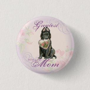 Belgische Sheepdog Heart mama Ronde Button 3,2 Cm