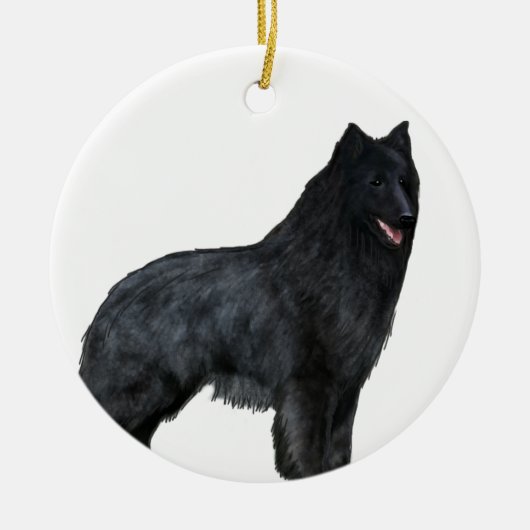 Belgische Sheepdog Keramisch Ornament (Voorkant)