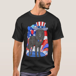 Belgische Sheepdog Merica 4 juli oom Sam Amer T-shirt