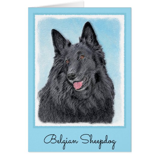 Belgische Sheepdog-schildering - Cute Original Dog (Voorkant)