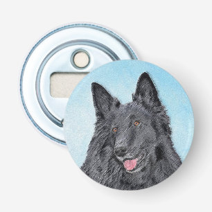 Belgische Sheepdog-schildering - Cute Original Dog Button Flesopener