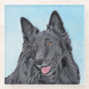 Belgische Sheepdog-schildering - Cute Original Dog Glazen Onderzetter